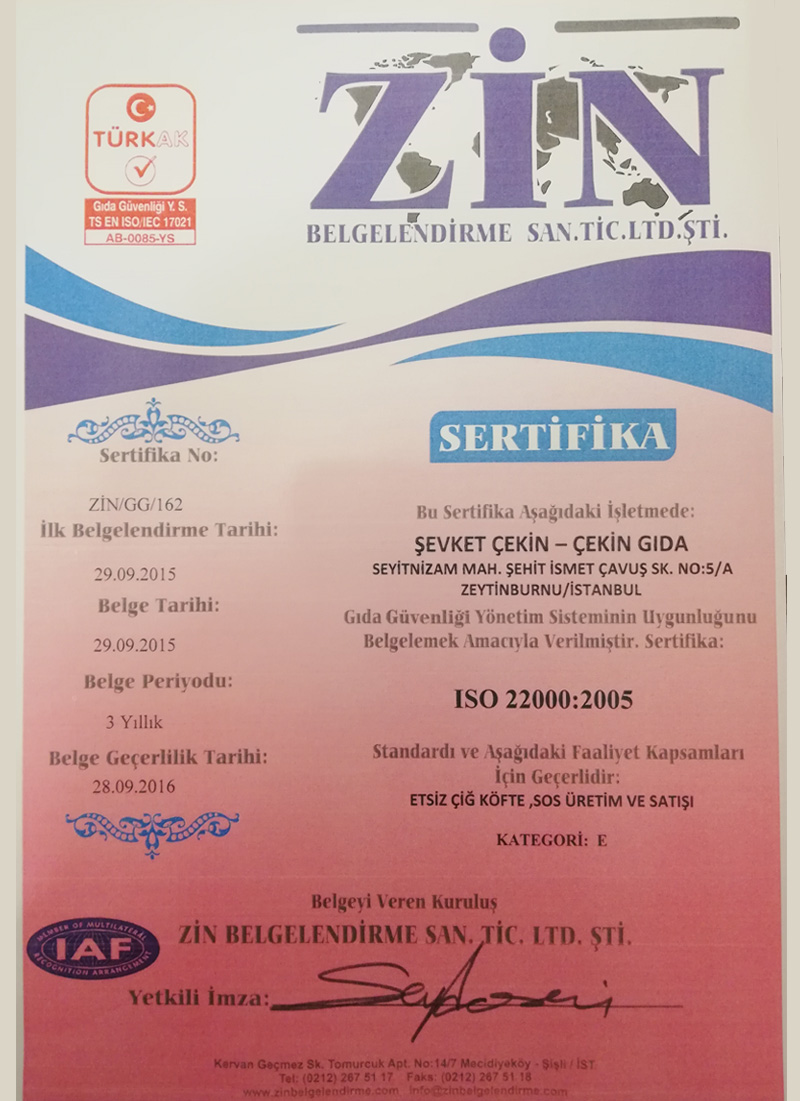 Gıda Güvenliği Yönetim